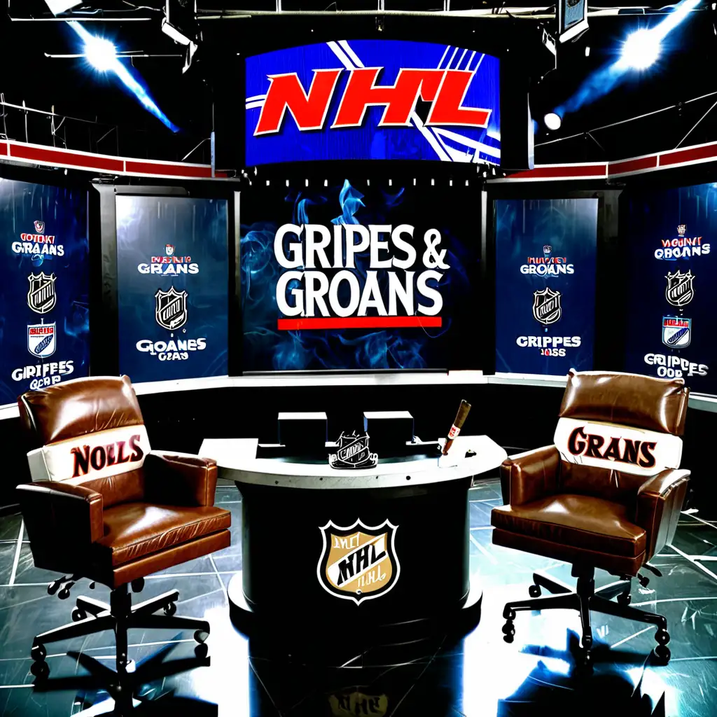 NHL Gripes and Groans Hockey News Studio with Beers and Cigars