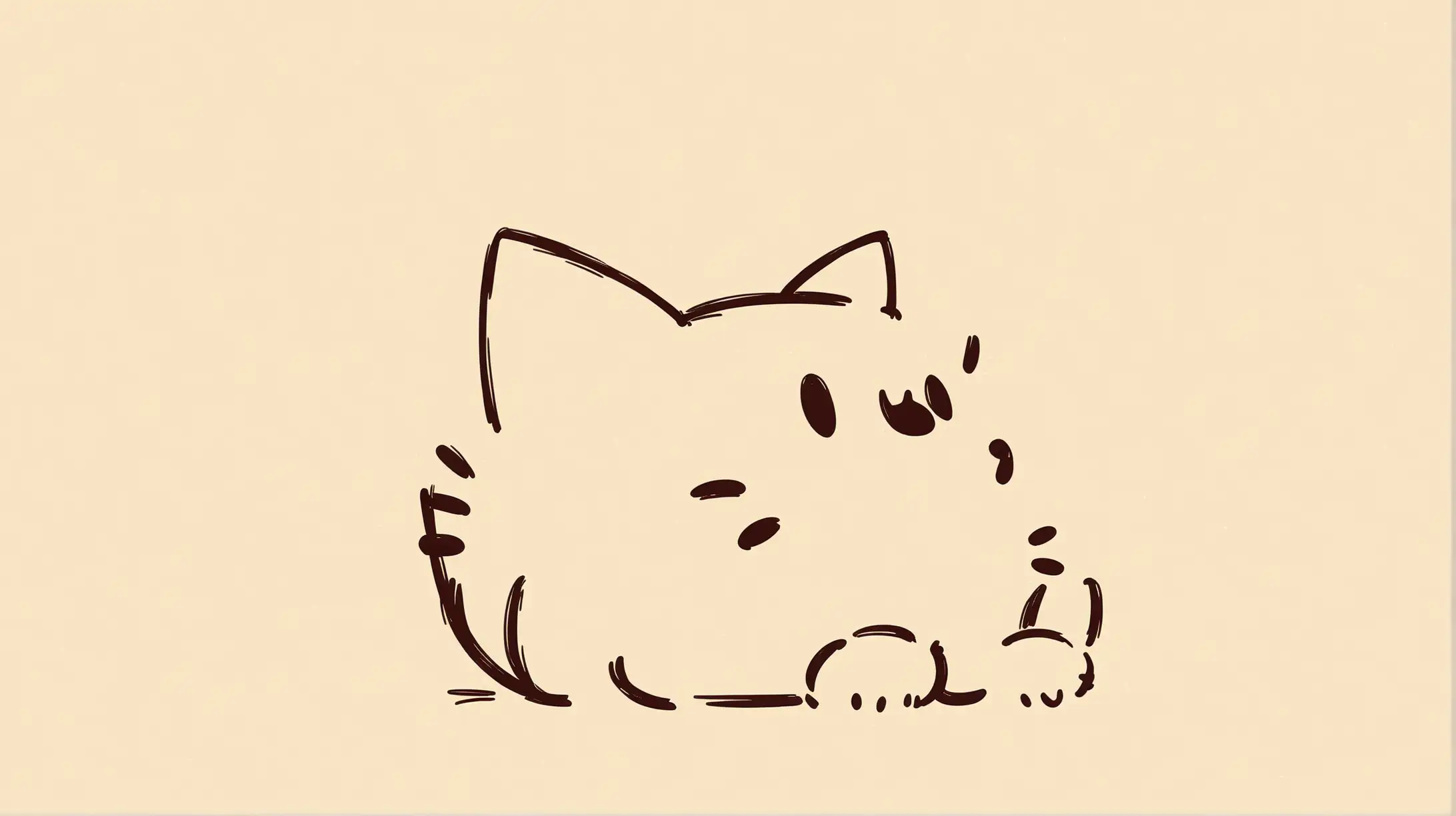 猫咪 简笔画 可爱 q版 猫头 动漫 卡通

