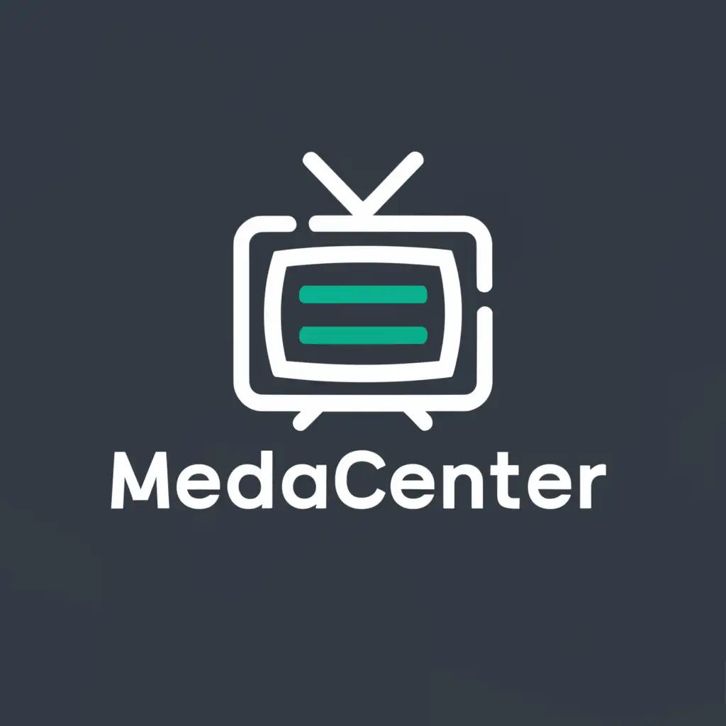 a logo design,with the text "mediacenter", main symbol:television,Moderate,clear background