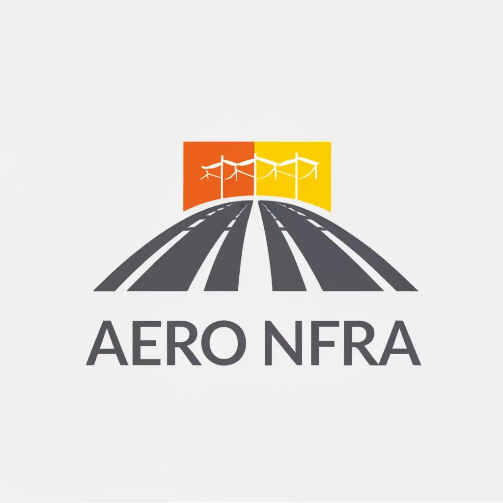 a logo design,with the text "Aero Infra", main symbol:Highway , Renewable Energy,Moderate,be used in Construction industry,clear background
