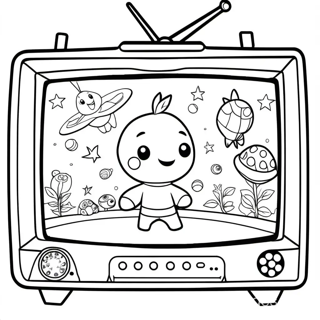 cocomelon tv

, Coloring Page, black and white, line art, white background, Simplicity, Ample White Space. The background of the coloring page is plain white to make it easy for young children to color within the lines. The outlines of all the subjects are easy to distinguish, making it simple for kids to color without too much difficulty