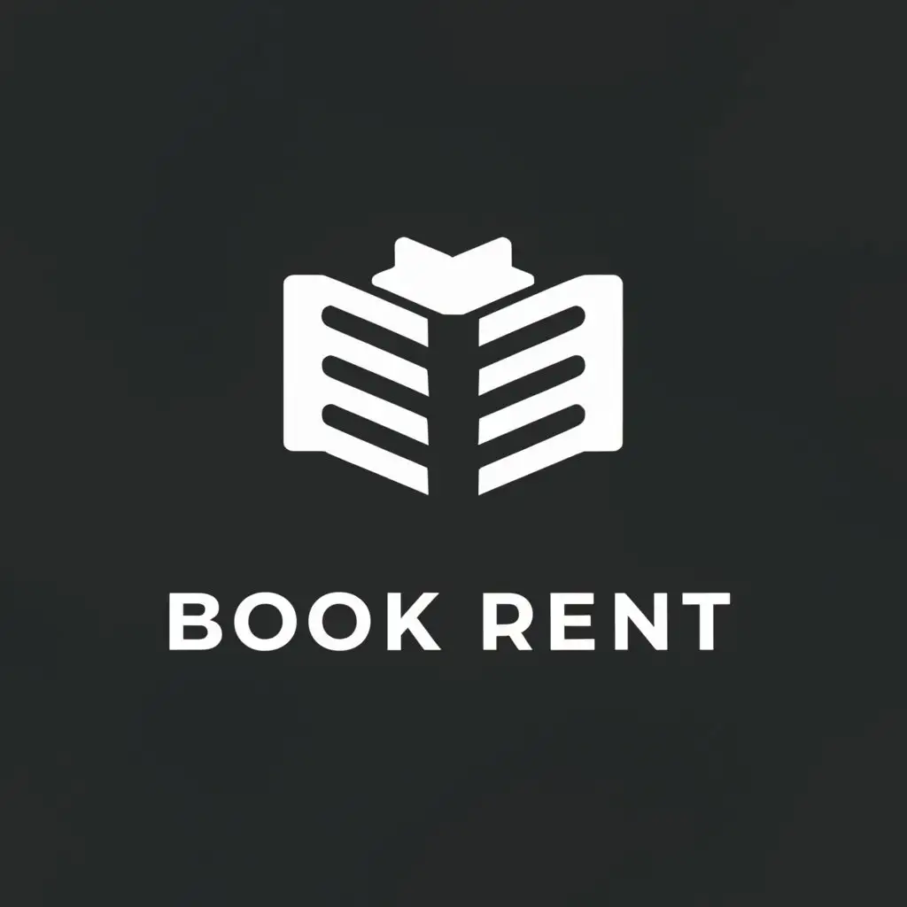 a logo design,with the text "Book Rent", main symbol:Book or reader,Moderate,be used in Education industry,clear background