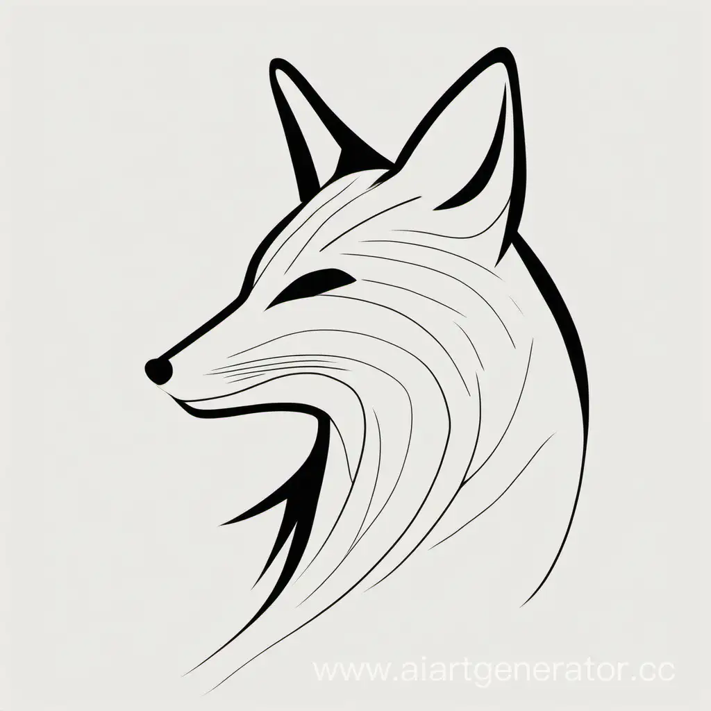 Minimalist-Profile-of-a-Fox-Face-with-Straight-Lines