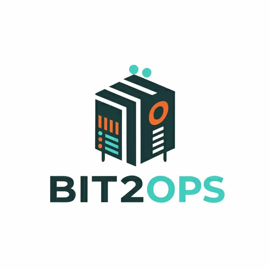 a logo design,with the text "Bit2Ops", main symbol:Computer,Moderate,be used in Technology industry,clear background