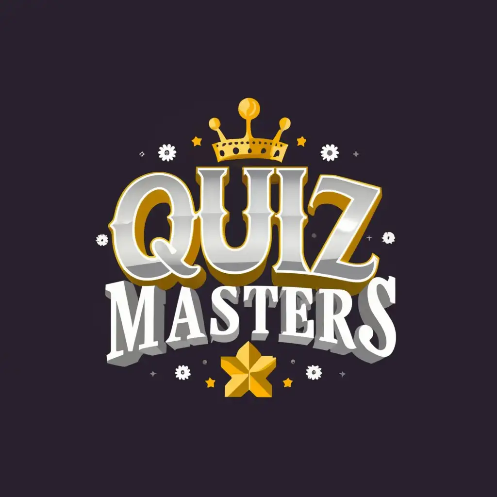 a logo design,with the text 'Quiz Masters', main symbol:crown,Moderate, be used in Entertainment industry, clear background