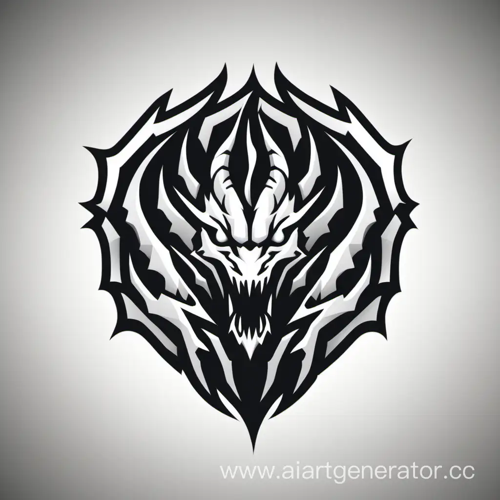 Minimalist-Black-and-White-Deadly-Dragon-Cybersport-Logo