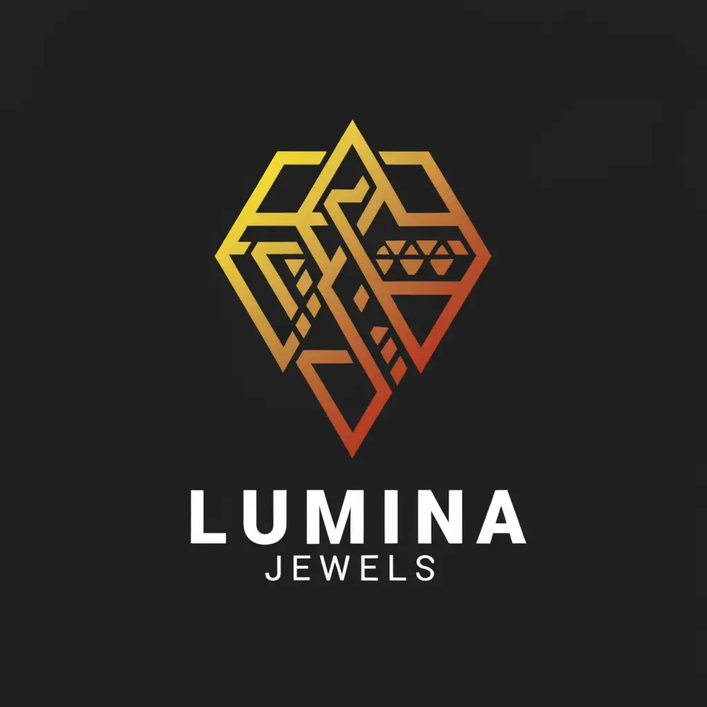 a logo design,with the text 'LUMINA JEWELS', main symbol:diamonds and jewelry,complex,be used in Restaurant industry,clear background