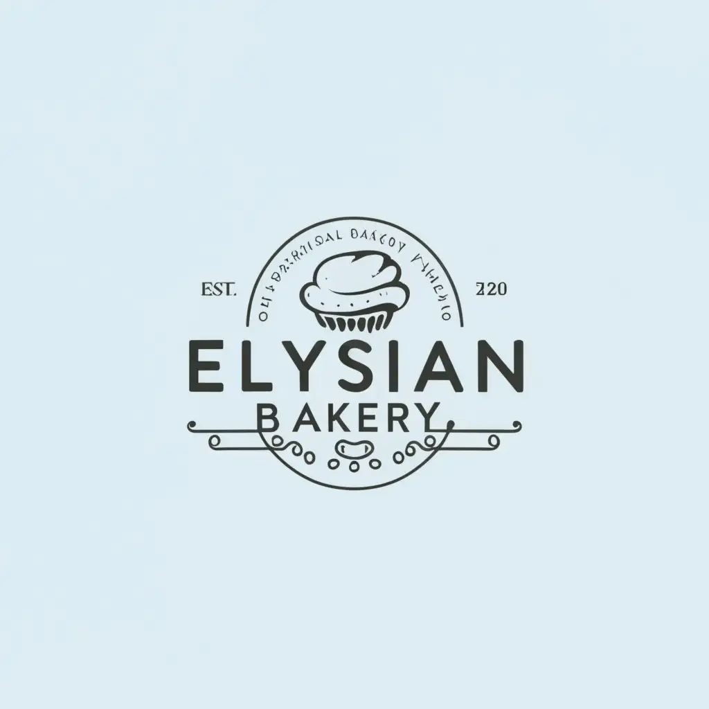 a logo design,with the text "Elysian Bakery", main symbol:pastries,Moderate,be used in Restaurant industry,clear background