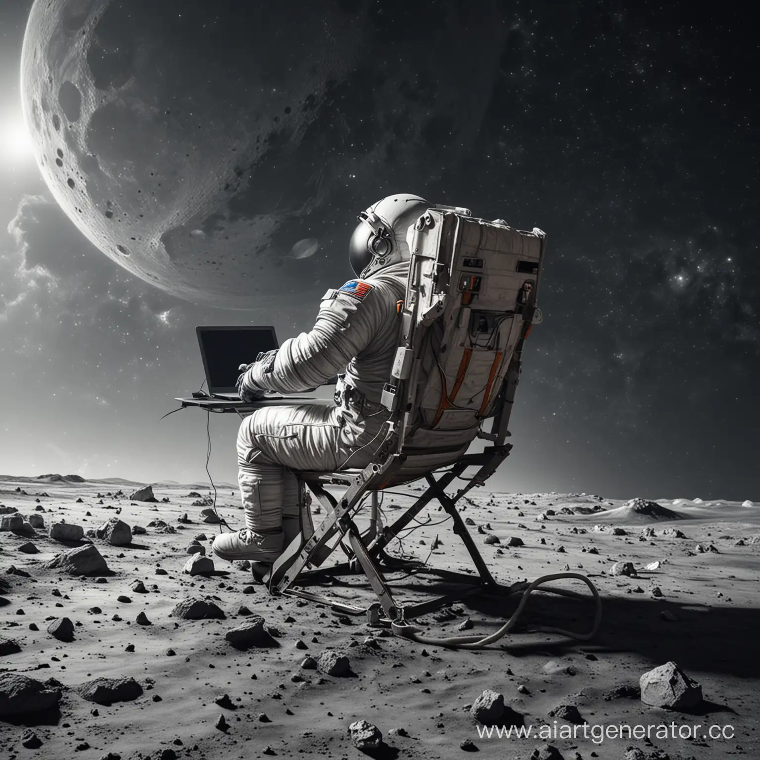 Cosmonaut-Sitting-at-Gaming-PC-on-the-Moon