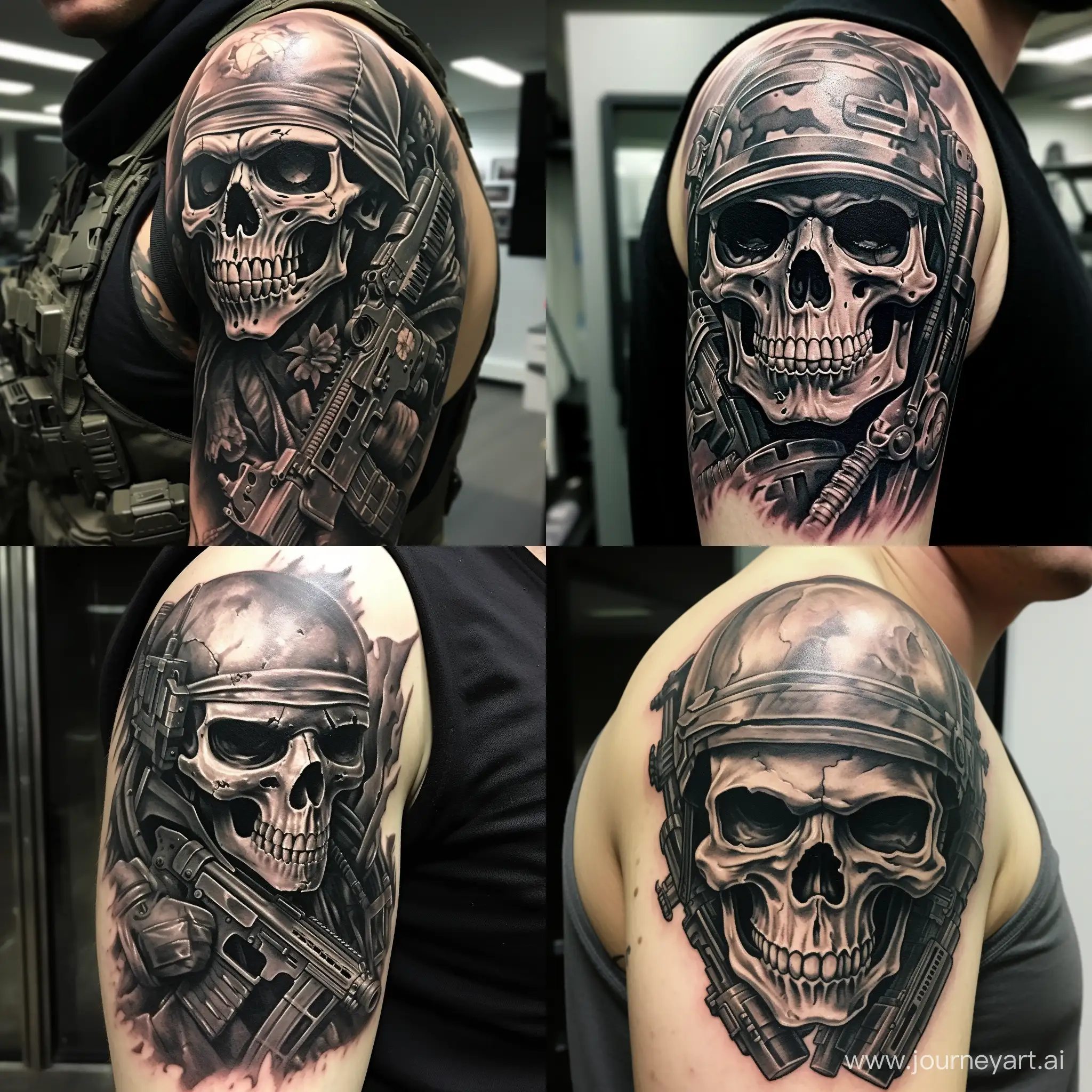 Skull soldier tatoo