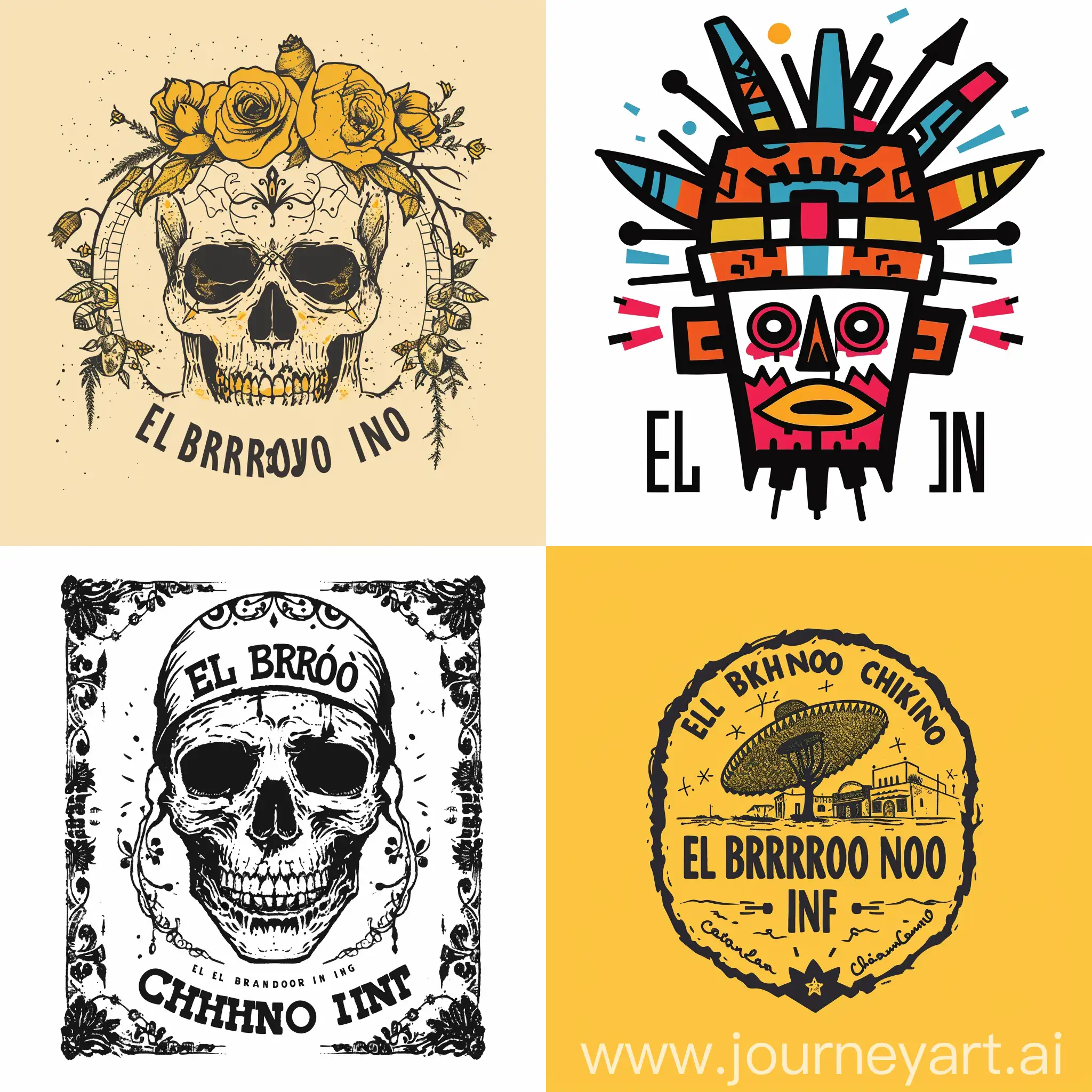 Create a logo for El Barrio Ink with chichano font type