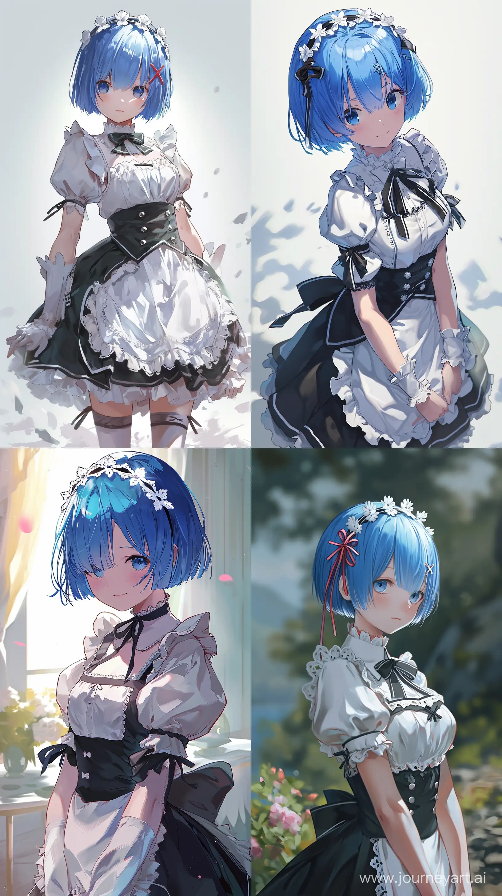 BlueHaired-Anime-Maid-Artistic-4K-Portrait-with-Housemaid-Attire