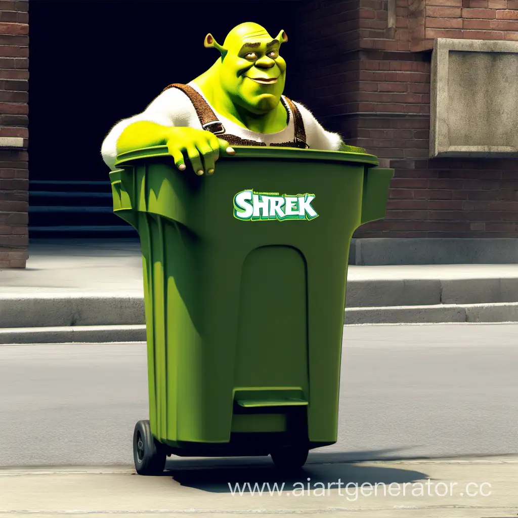 Shrek-Investigating-in-a-Square-Trash-Can