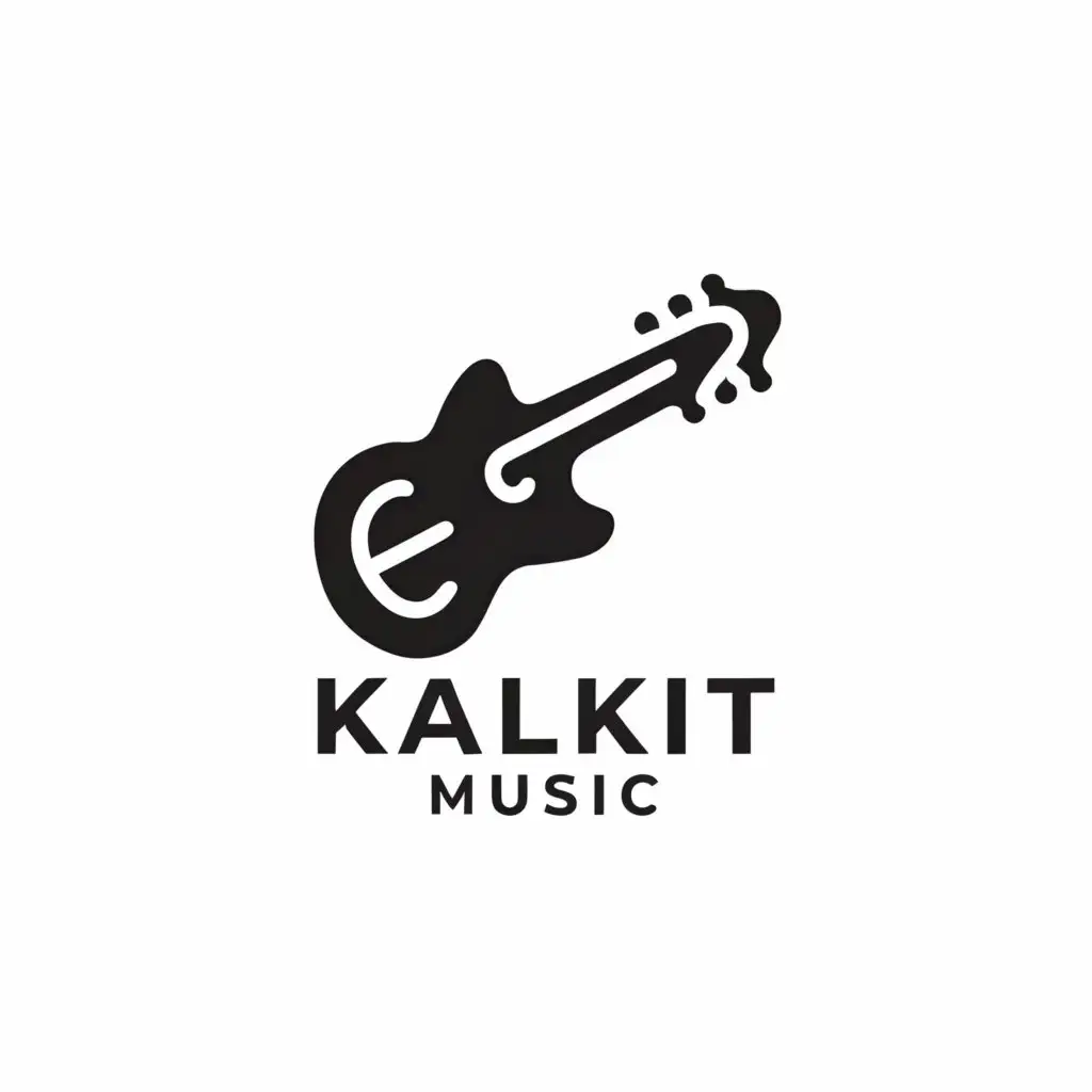a logo design,with the text "KalKit
Music", main symbol:Musical,Minimalistic,be used in Entertainment industry,clear background