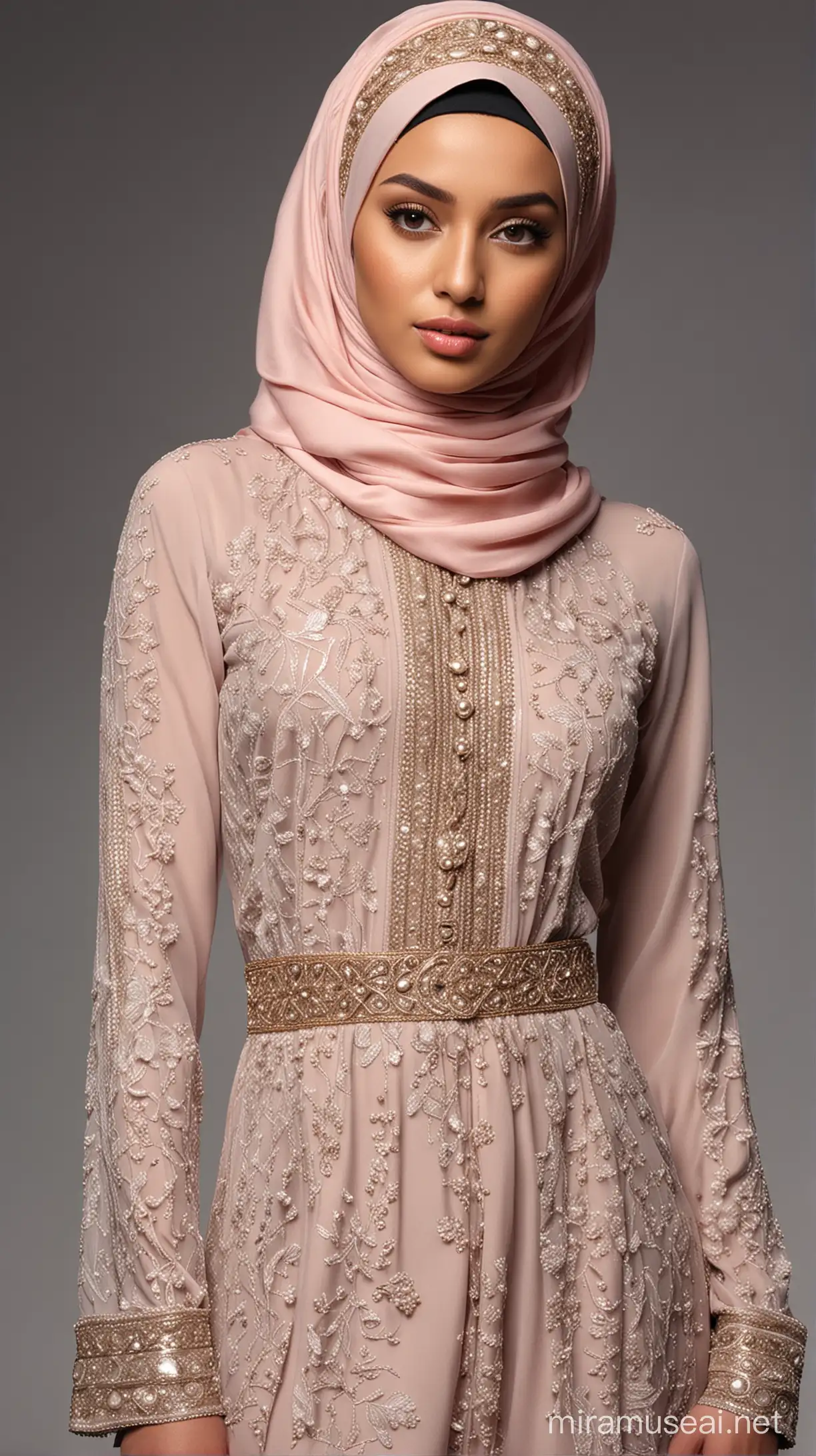Algerian Brunette Modelling Anniesa Hasibuans Hijab Fashion