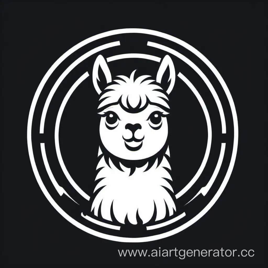 Minimalist-Black-and-White-Alpaca-Logo-Design