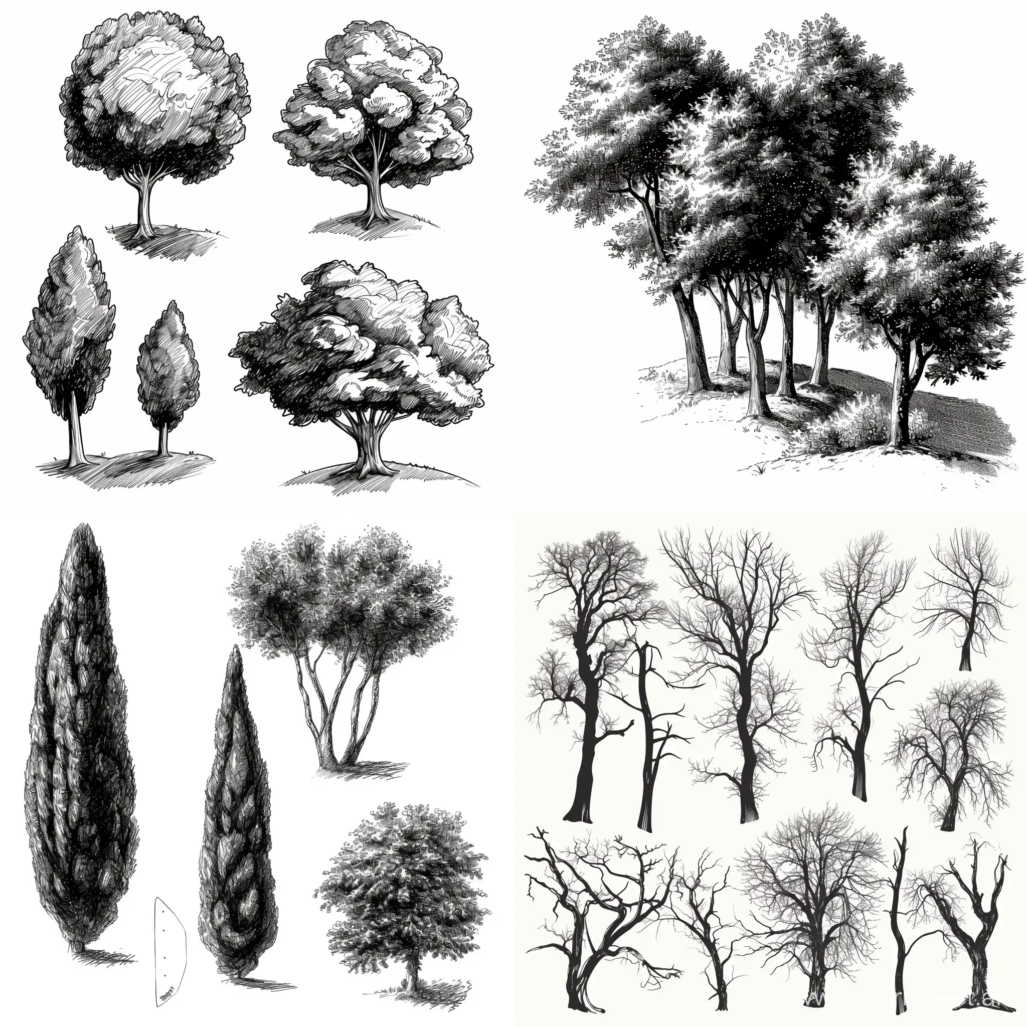 Tree-Texture-Drawing-Creating-Depth-with-Tree-Detailing