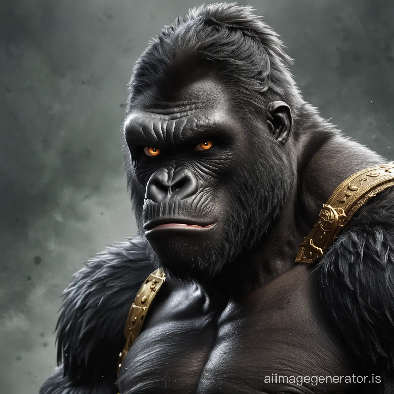 Hybrid-Gorilla-King-Fighter-with-Eye-Patch-Engaging-in-Combat