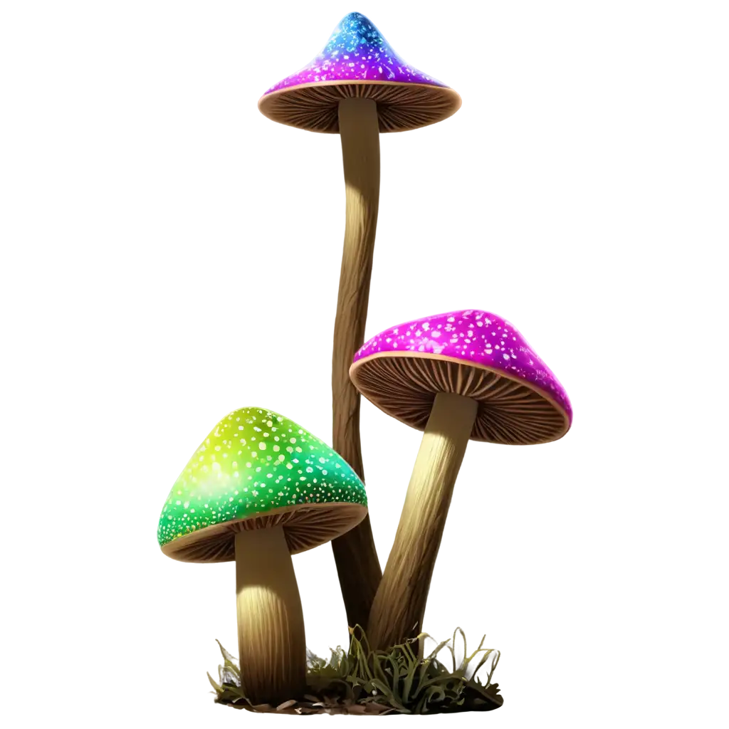 Enchanting-Magical-Mushrooms-PNG-Image-Infused-with-Sparkling-Magic-and-Glitter