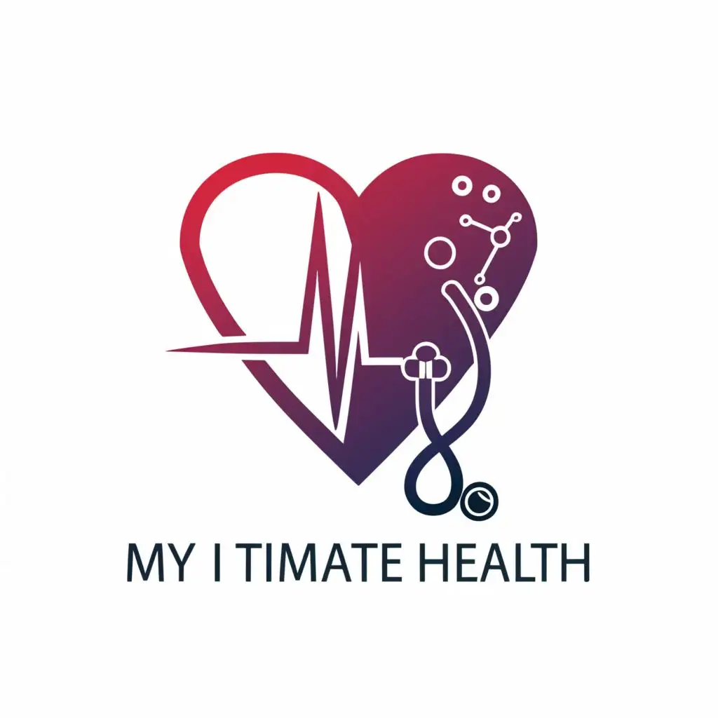 a logo design,with the text "My intimate health", main symbol:cardiagram, stethoscope,complex,be used in Medical Dental industry,clear background