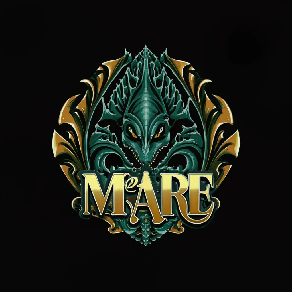 a logo design,with the text "MARE", main symbol:a sea monster,Moderate,be used in Entertainment industry,clear background