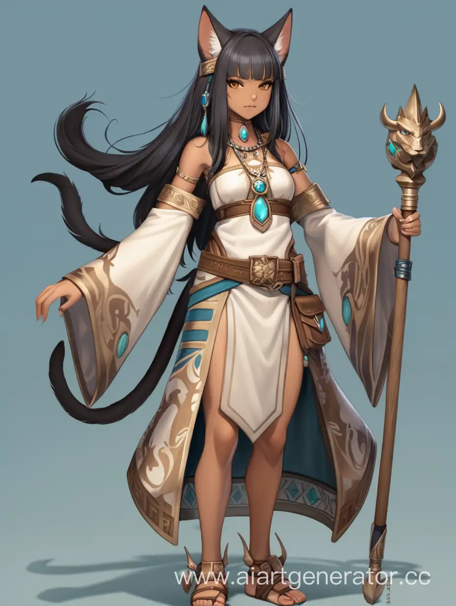 Neko-Queen-in-Tan-Tunic-Majestic-Beastfolk-Royalty