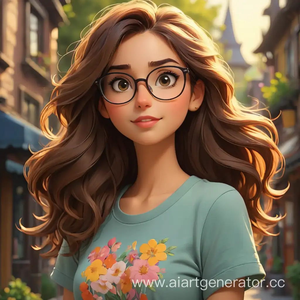 Stylish-Cartoon-Girl-Wearing-Glasses-with-Towering-Presence