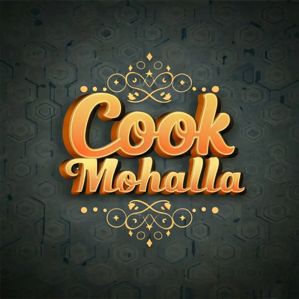 logo, 3D Design Restaurant consultancy, with the text "Cook Mohalla", typography, be used in Technology industry