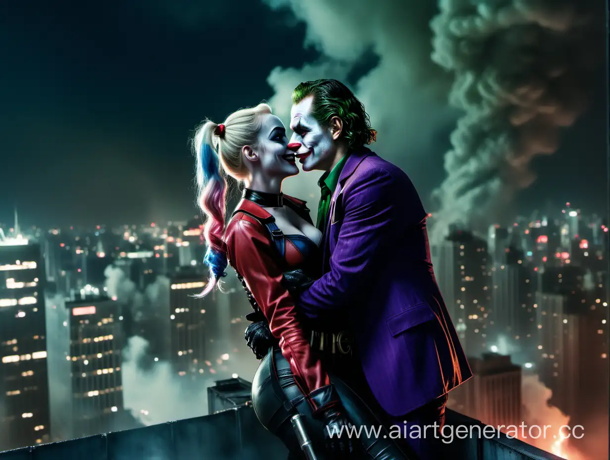 Sinister-Joker-Overseeing-Submissive-Harley-Quinn-in-Night-City-Chaos