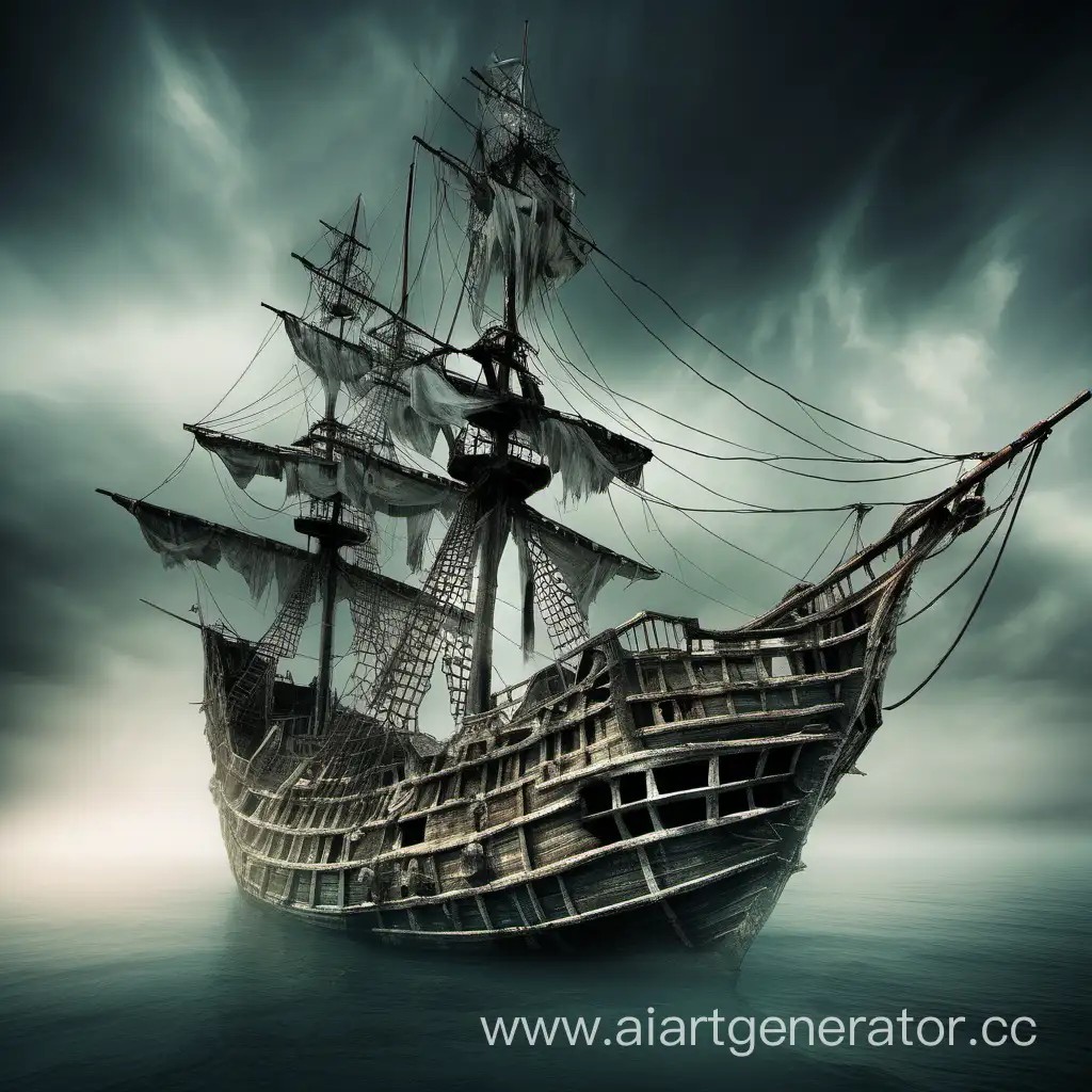 The pirate ghost ship of the 16th century
