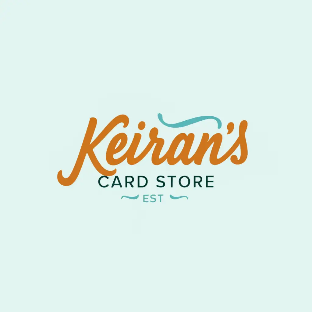 a logo design,with the text "Keirans Card Store", main symbol:wordmark,Moderate,clear background
