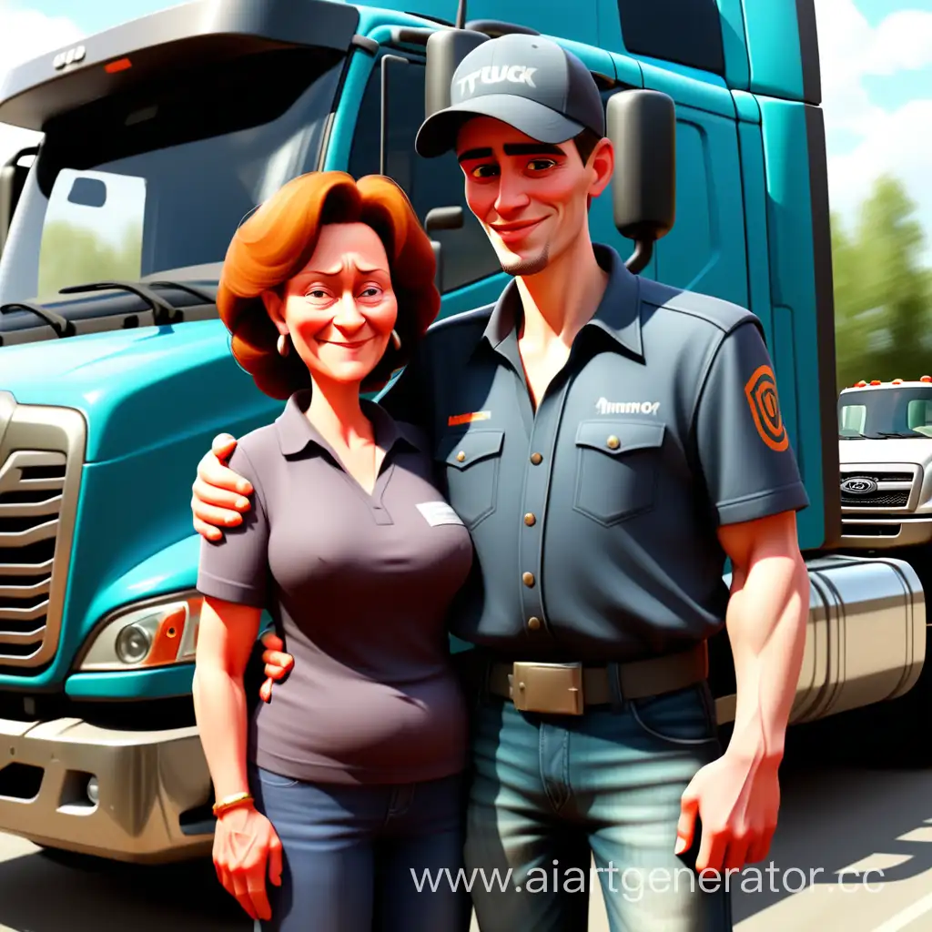 Timofeys-Mom-and-Truck-Driver-in-Heartfelt-Conversation