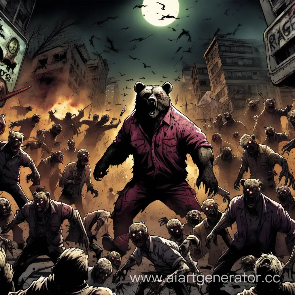 Nighttime-Bear-Rampage-Against-Zombies