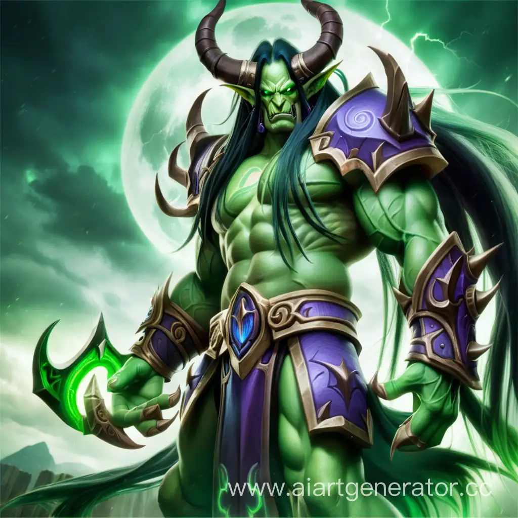 Illidan-Stormrage-Fan-Art-Fierce-Demon-Hunter-in-World-of-Warcraft