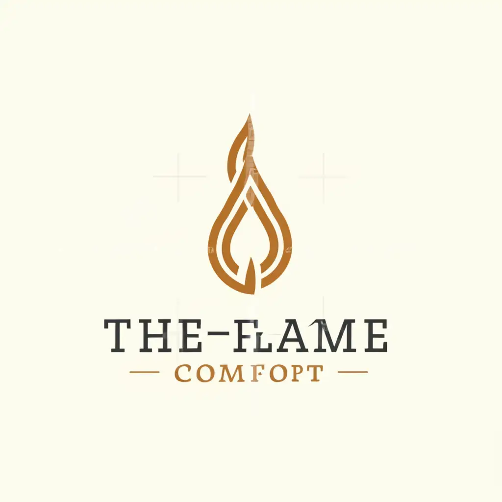 a logo design,with the text "The flame of comfort", main symbol:candle,Minimalistic,be used in Retail industry,clear background