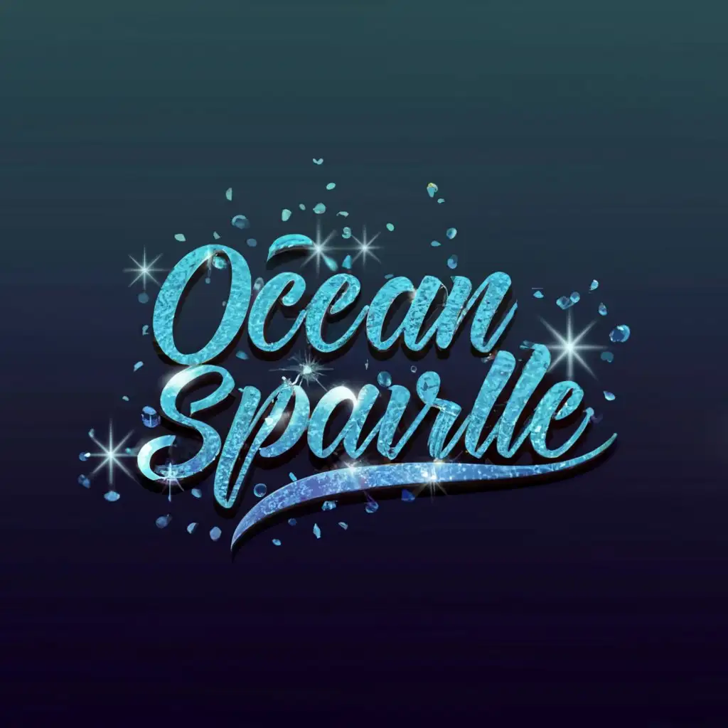 LOGO-Design-For-Ocean-Sparkle-Glittering-Text-on-a-Clear-Background