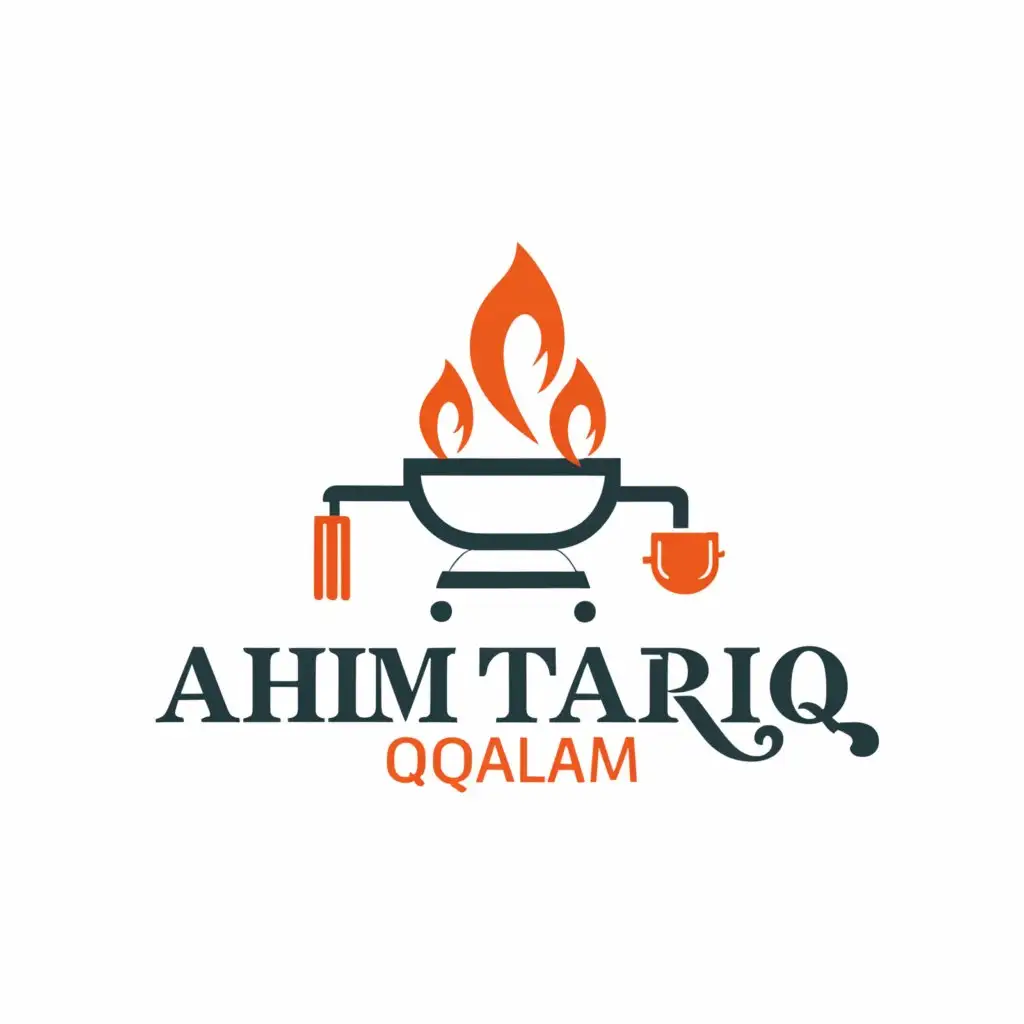LOGO-Design-For-AhmTariqAlam-Elegant-Typography-with-Restaurant-Symbol