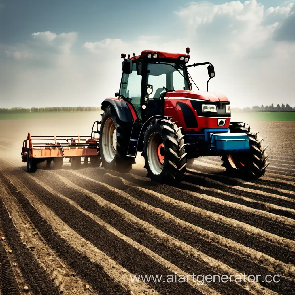 Tractor-Cultivating-Lush-Farmland