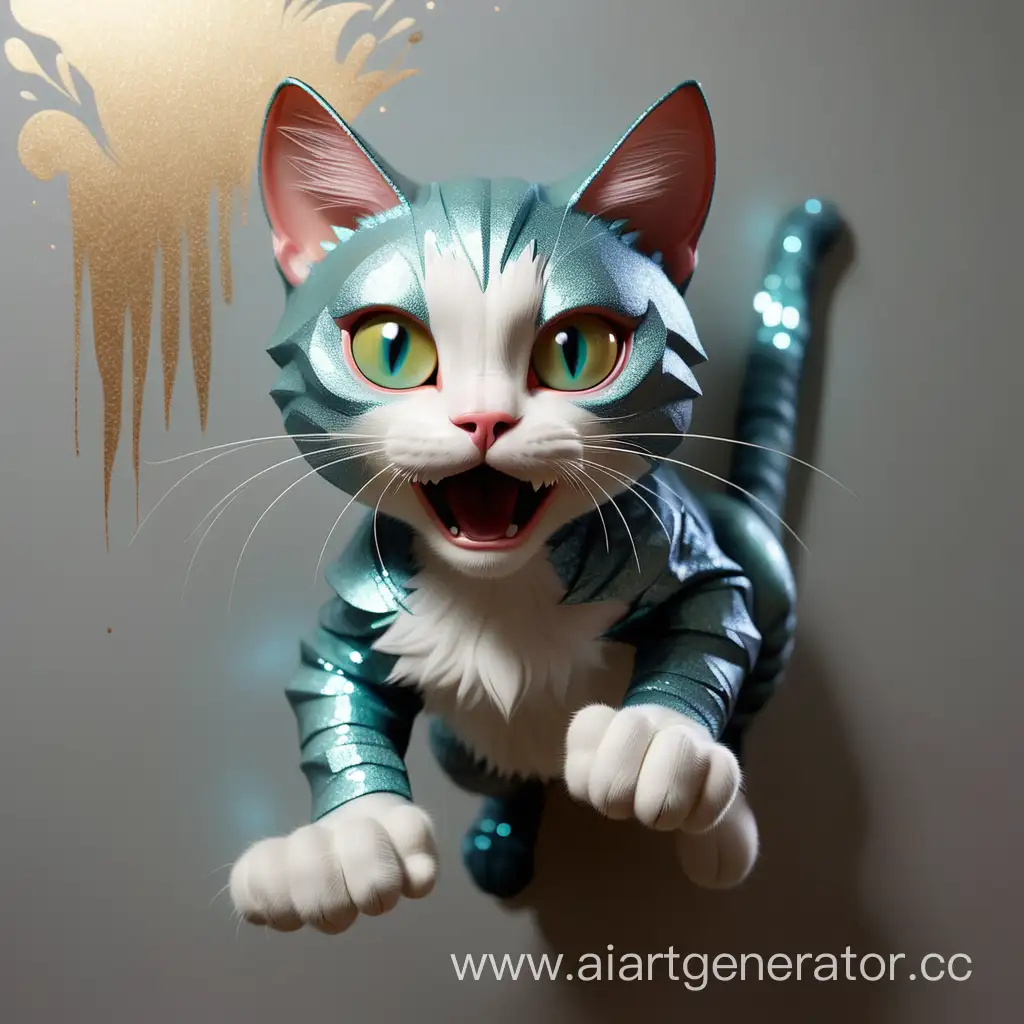 An amazing cat Shimmer that can jump on the walls