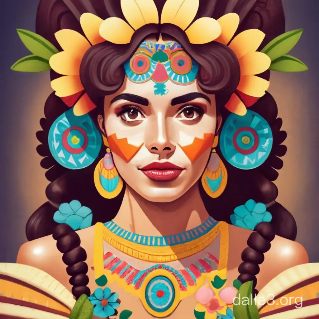 belle as a mexican aztec woman 