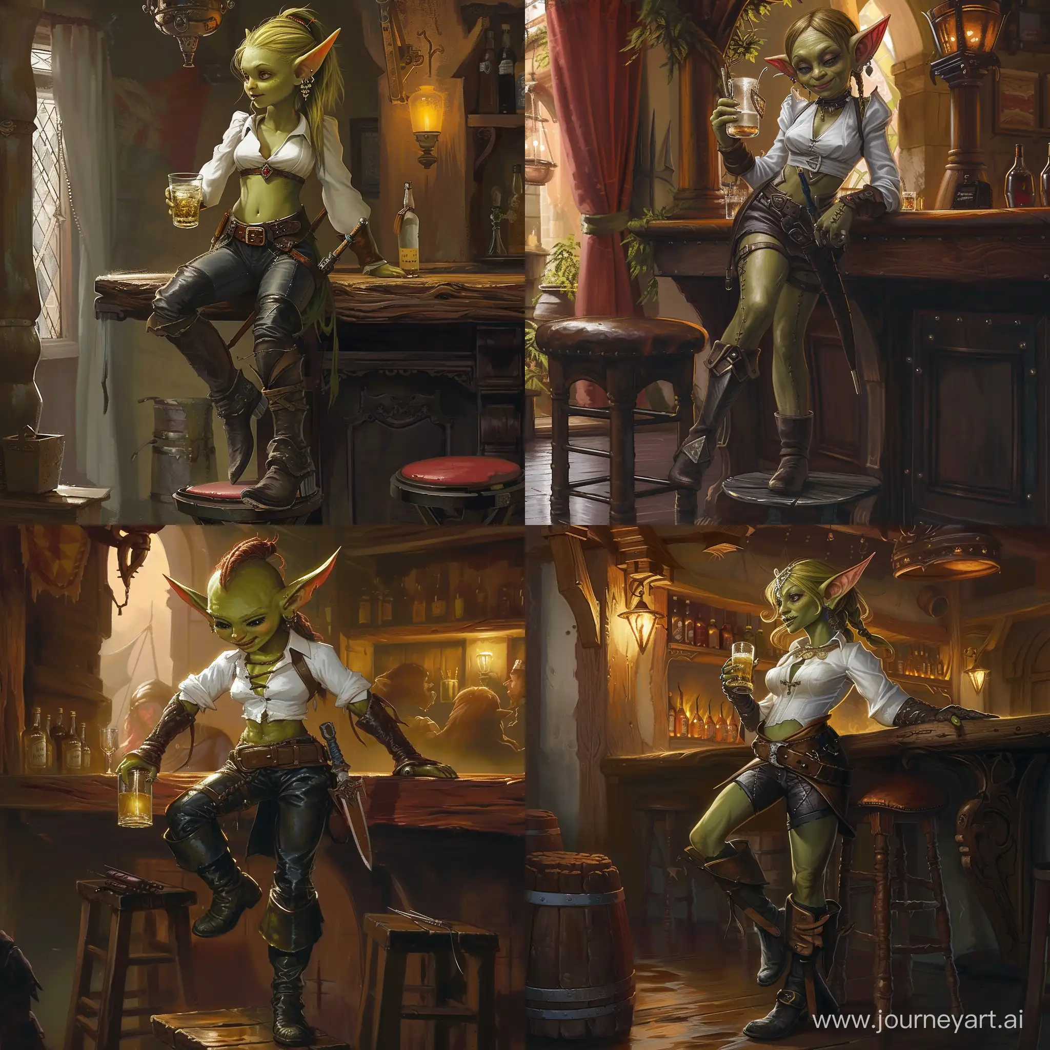 Tavern-Scene-Goblin-Girl-Enjoying-a-Drink