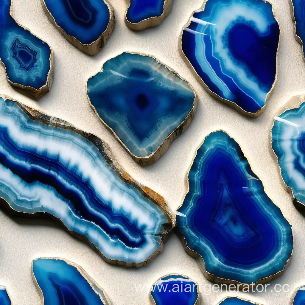 Натуральный камень синий агат