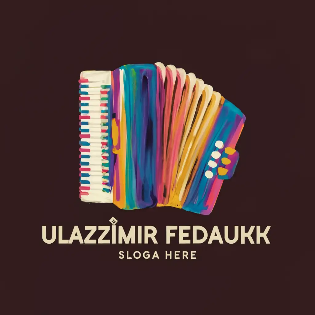 LOGO-Design-For-Uladzimir-Fedaruk-Artistic-Accordion-Brush-Stroke-Emblem