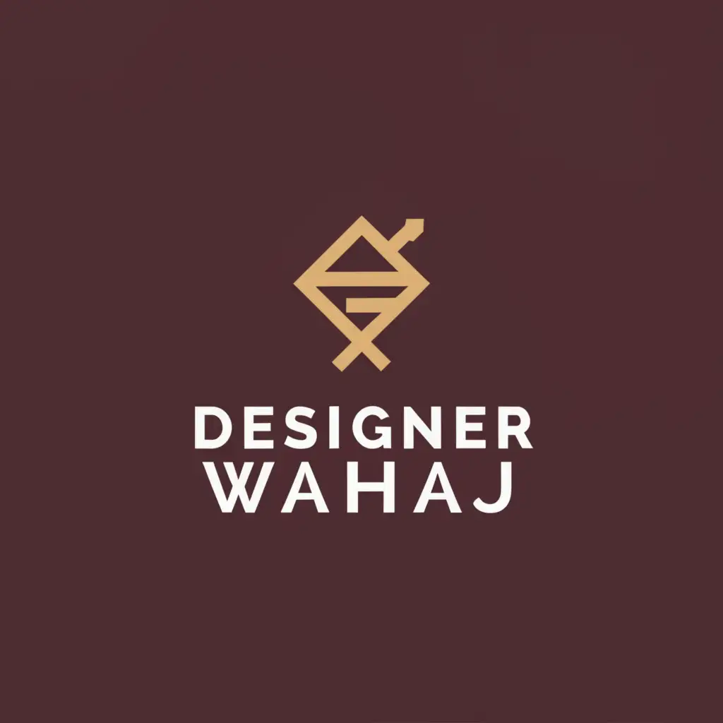 a logo design,with the text "Designer Wahaj", main symbol:Designer,Moderate,clear background