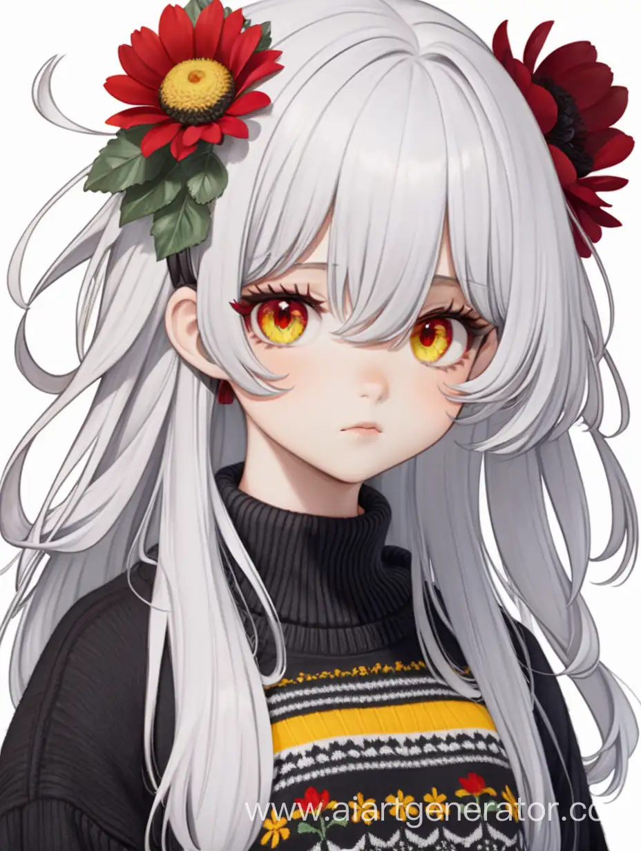 Mystical-Girl-with-Unique-Style-Enchanting-White-Hair-Red-Strands-and-Vibrant-Yellow-Eyes