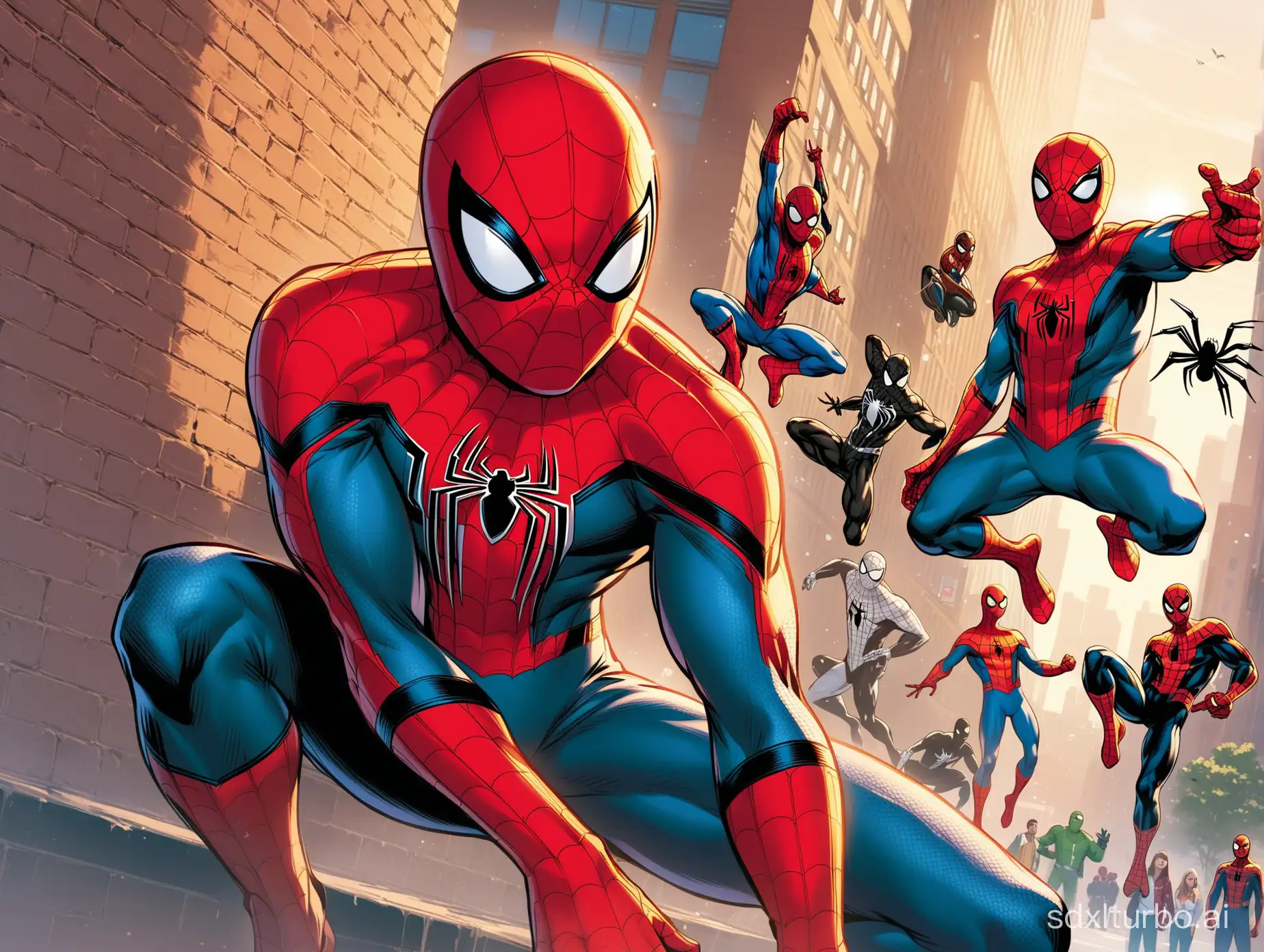 SpiderMan-and-Friends-in-ActionPacked-Cityscape