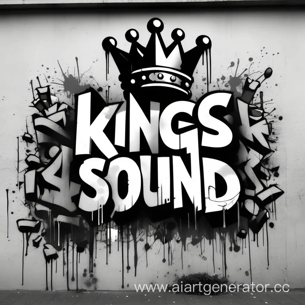 Стиль граффити, корона, по середине написано Kings of Soud