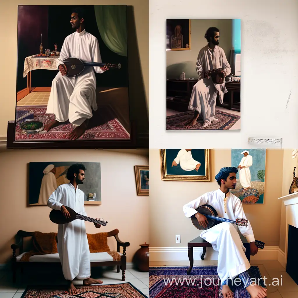 Saudi-Oud-Player-in-Traditional-Attire