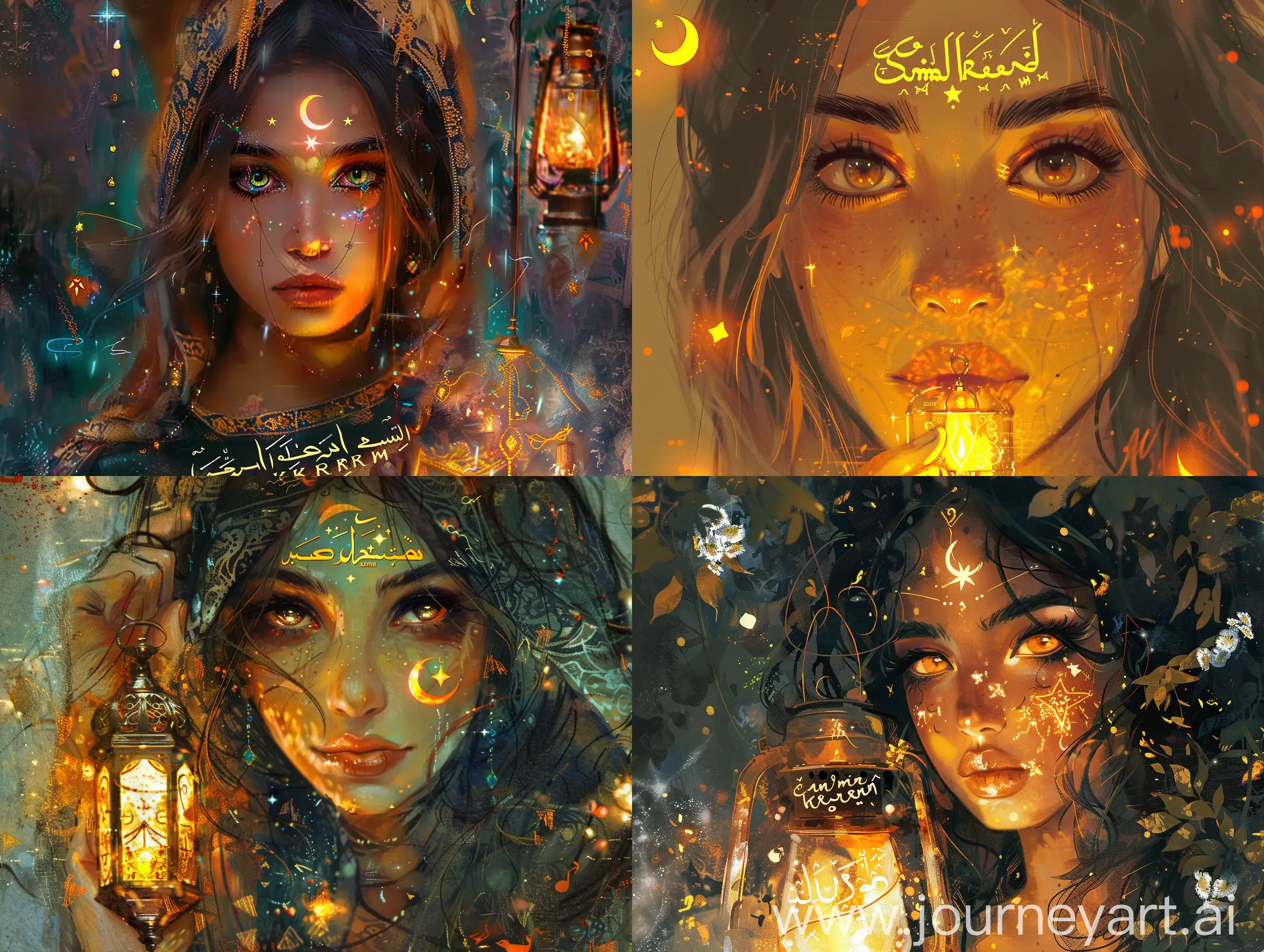 Woman-Holding-Lantern-with-Ramadan-Kareem-Decoration
