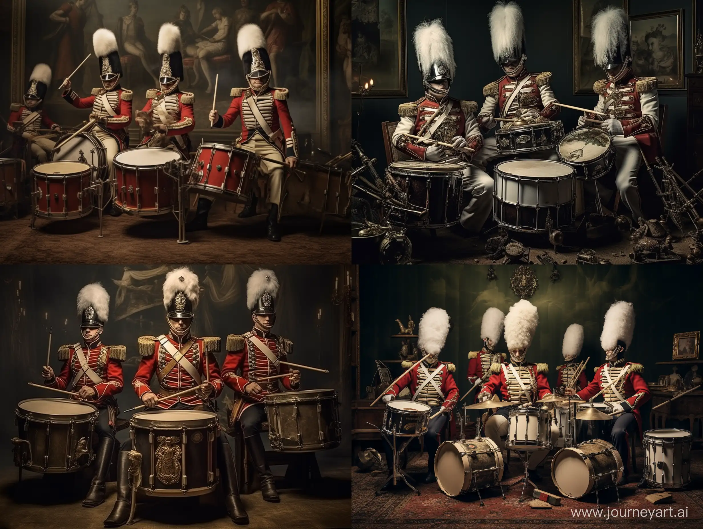 AntiqueStyle-Military-Drummers-in-43-Aspect-Ratio